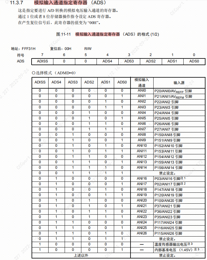 “关于RL78/G13系列R5F100BEANA产品ADC采集误差过大的问题"