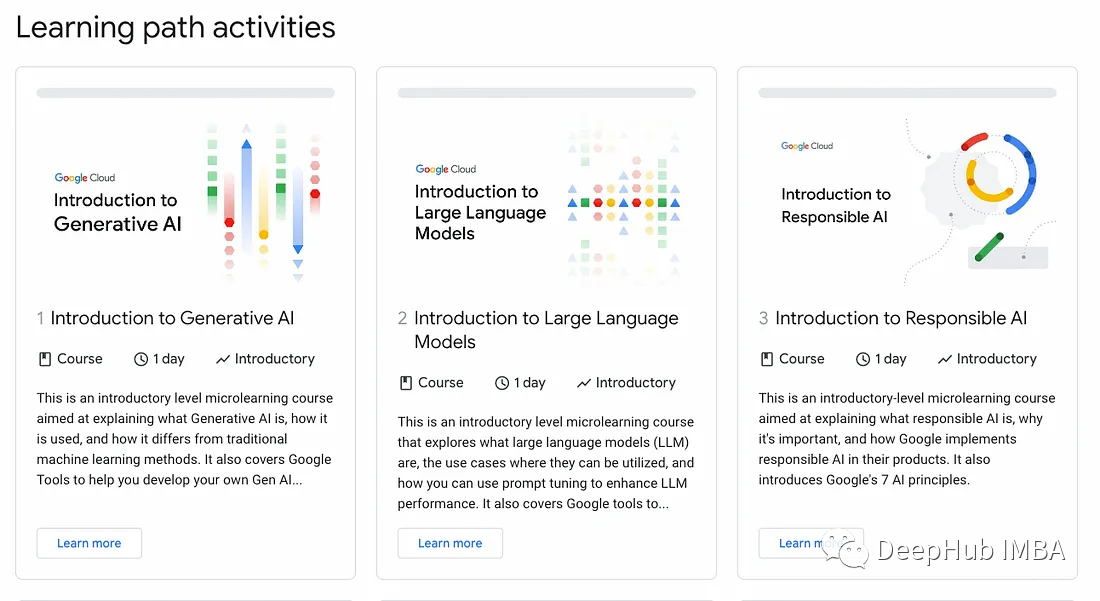 谷歌发布一个免费的生成式人工智能课程