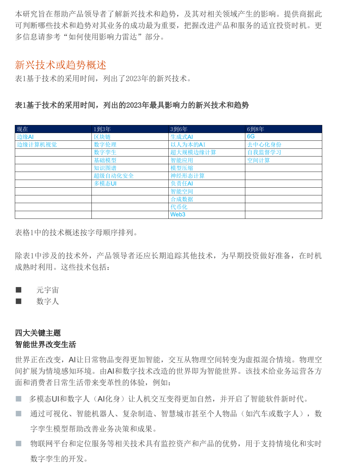 Gartner研究：2023年新兴技术影响力雷达图