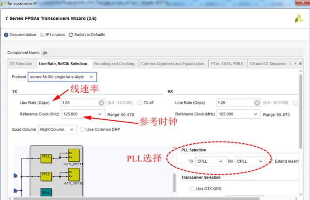 图6、FPGA收发器线速率配置.png