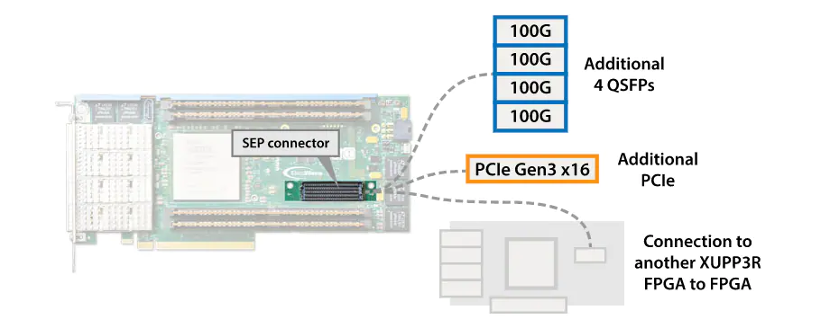 图6：XUP-P3R FPGA加速器卡中的SEP模块.png