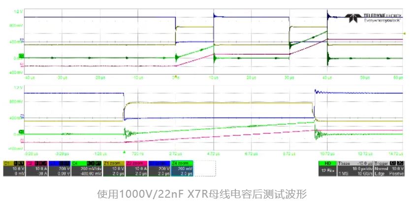 使用1000V，22nF X7R母线电容后测试波形.JPG