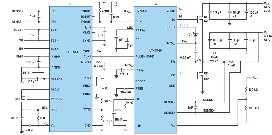 图1. LT8551相位扩展器U1.1连接至主控制器U2的接口.png