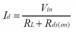 功率 MOSFET 正向饱和导通时的稳态工作点
