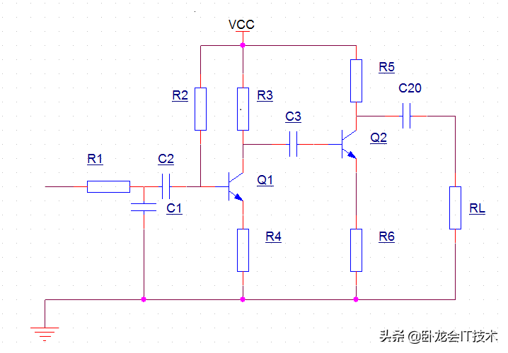 图1：电容耦合放大电路