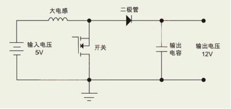 图3：升压型开关电源的电路图