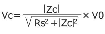 在测定电路中、测定电压Vc