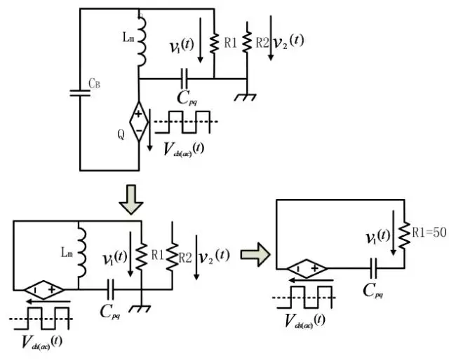 工作模式Ⅱ-Ⅱ在原边MOSFET 交流电压分量单独作用下的EMI 最终等效电路
