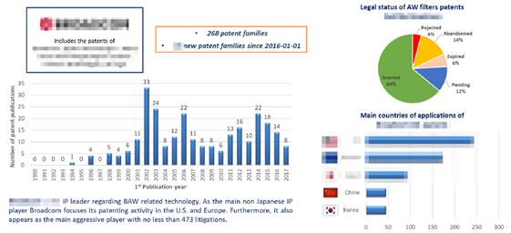 重点厂商的专利现状分析