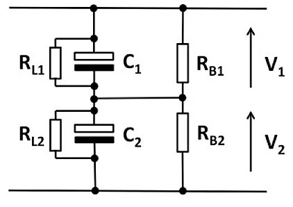 平衡电阻器确保输出电容器两端的电压相等