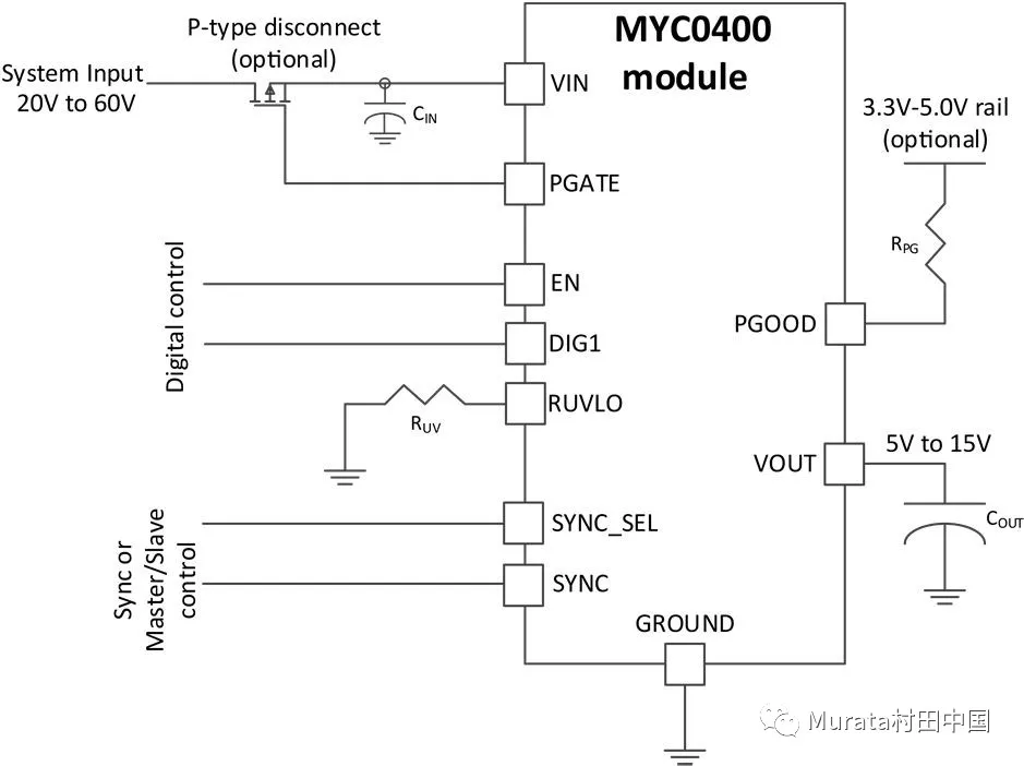 MYC0400的一个典型应用电路@@