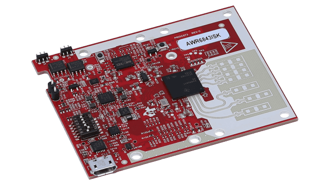 图1：PCB上的雷达传感器天线占用约30%的布板空间